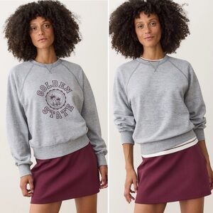 Marine Layer Cloud 9 Fleece Reversible Crewneck XS NEW WITH TAGS NWT